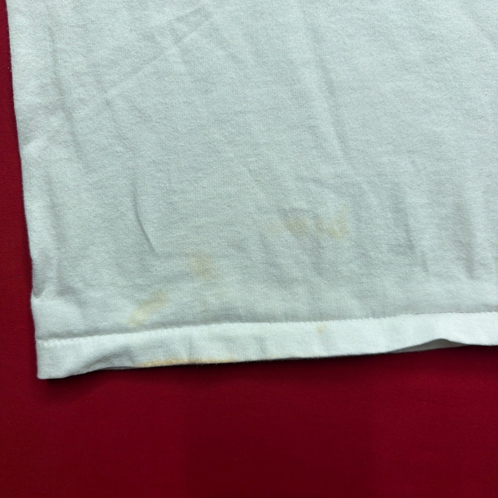 Vintage 90s Fort Hall All Indian Rodeo T-Shirt 1995 Oneita Single Stitch White M - Picture 8 of 8